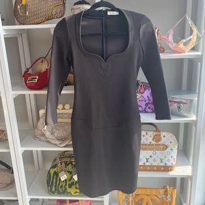 Mugler Brown Bodycon Mini Dress 🧸